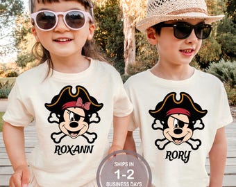Mickey Minnie Mouse Pirate Shirts, Matching Disney Pirate Cruise Shirts, Pirate Disney Family Shirts, Mickey Pirate Tee, Minnie Pirate Tee