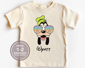 Goofy Sunglasses Castle Personalized Kids Disney World Shirt, Goofy Name Shirt, Disneyland Name Shirt, Kids Disney Shirt, Magic Kingdom