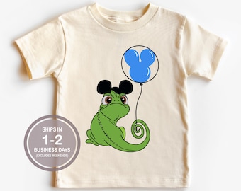 Chemise Raiponce ballon Disney Pascal, chemise enfant Epcot, chemise jeunesse Disney World, chemise personnage ballon Disney, chemises Raiponce Disney