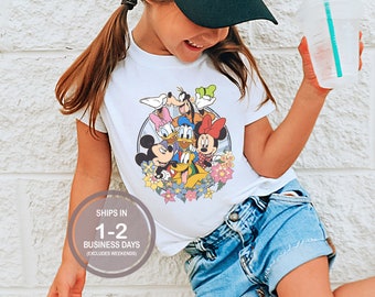 Retro Mickey And Friends Shirt, Minnie Mickey Shirt, Disney Kids Shirts, Disneyland Shirt, Disney World Shirt, Donald Duck Daisy Pluto Goofy