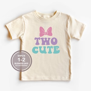 Two Cute Birthday Shirt, Second Birthday Shirt, 2nd Birthday Shirt, Two Year Old Shirt, Toddler Shirts