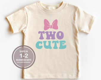 Two Cute Birthday Shirt, Second Birthday Shirt, 2nd Birthday Shirt, Two Year Old Shirt, Toddler Shirts