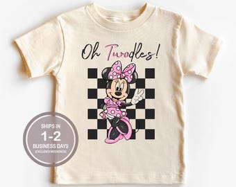Oh Twodles Two Year Old Minnie Mouse Birthday Shirt, I'm This Minnie Disney Birthday Girl Shirt, Cute Girl's Disney World Birthday Shirt