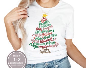 Mickey Christmas Tree Shirt, Mickey Minnie Mouse Christmas Shirt, Kids Disney Christmas Shirt, Disneyland Disney World Christmas Shirt