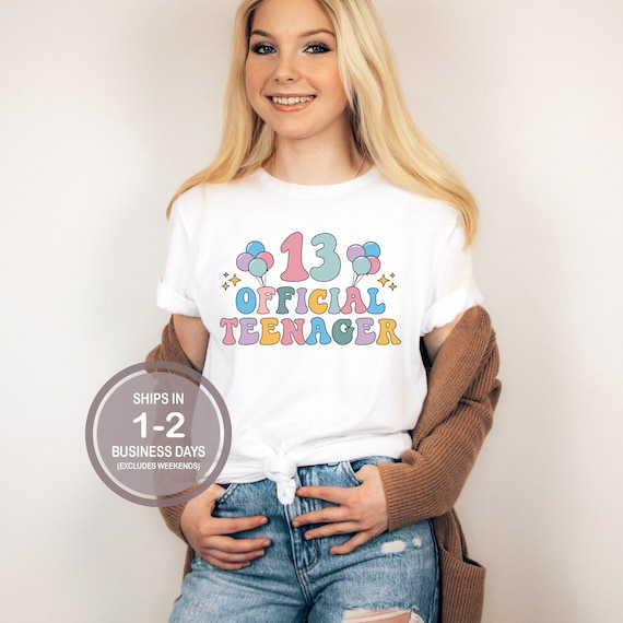 Teen Girls Gift 13th Birthday Shirt, Official Teenager Teen Girls Gift 13th Birthday Shirt, Official Teenager