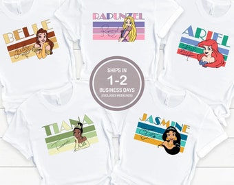 Disney Princess Group Shirts, Princess Signature Disney Shirt, Girls Disney Princess Shirt, Disneyland Shirt, Disney World Shirt