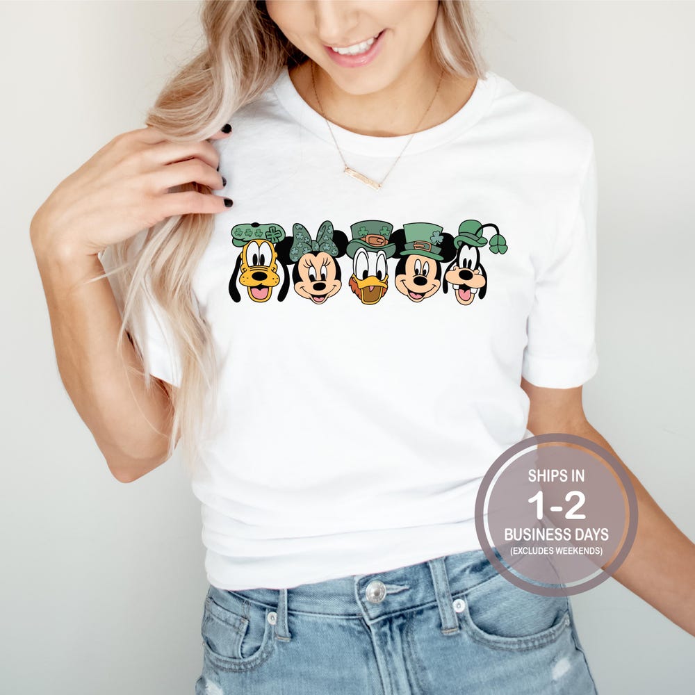 Mickey Mouse And Friends St. Patrick'S Day Shirt, Disney St. Patrick'S Day Shirt, Kids Adult St. Patrick'S Day Disney Shirt Teeshirtsummer