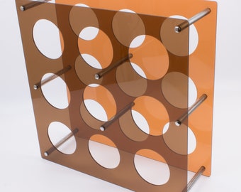 1960's Brown Perspex Wine Rack