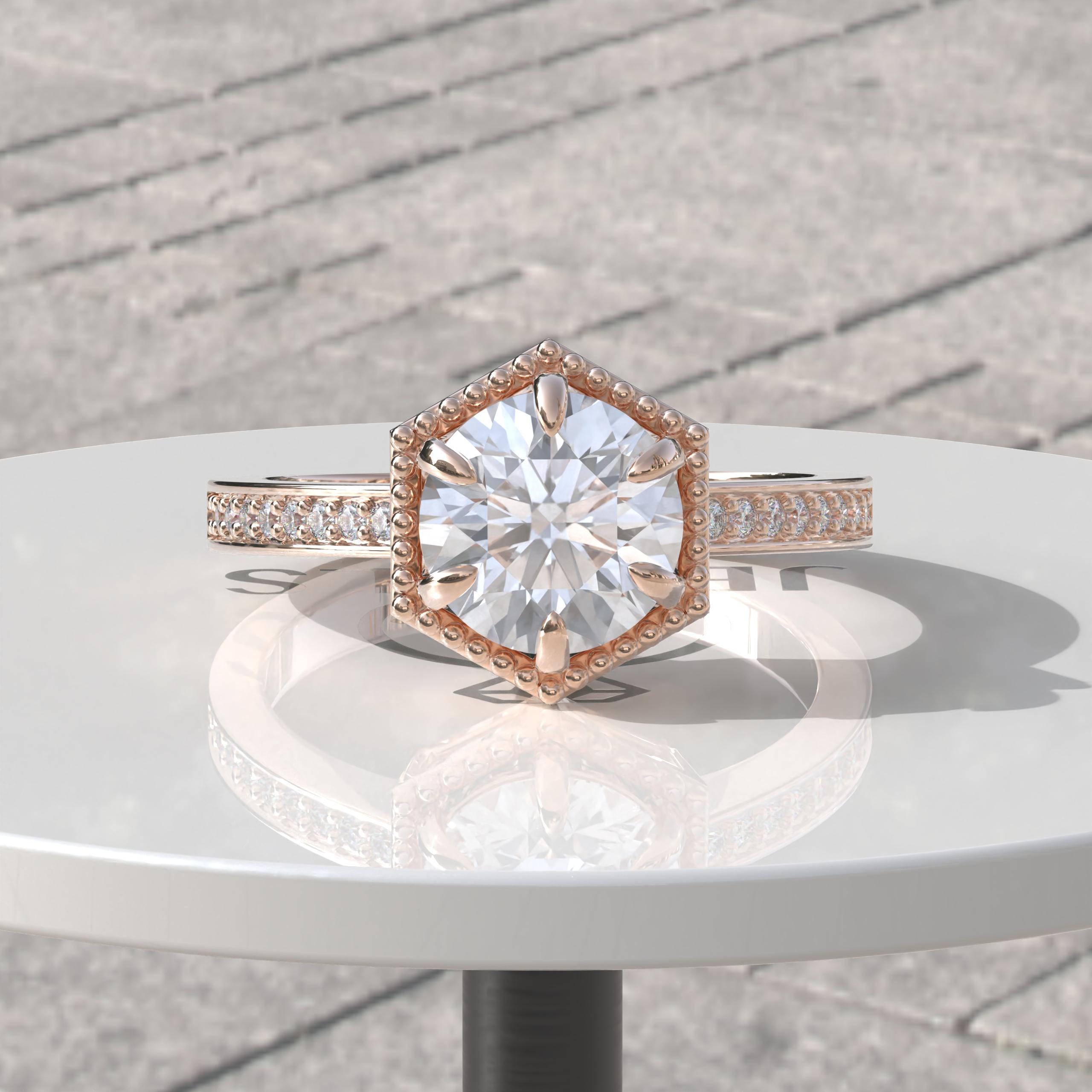 0.70ct、1.0ct、1.5ct、2.0ct ラボ グロウン ダイヤモンド リング