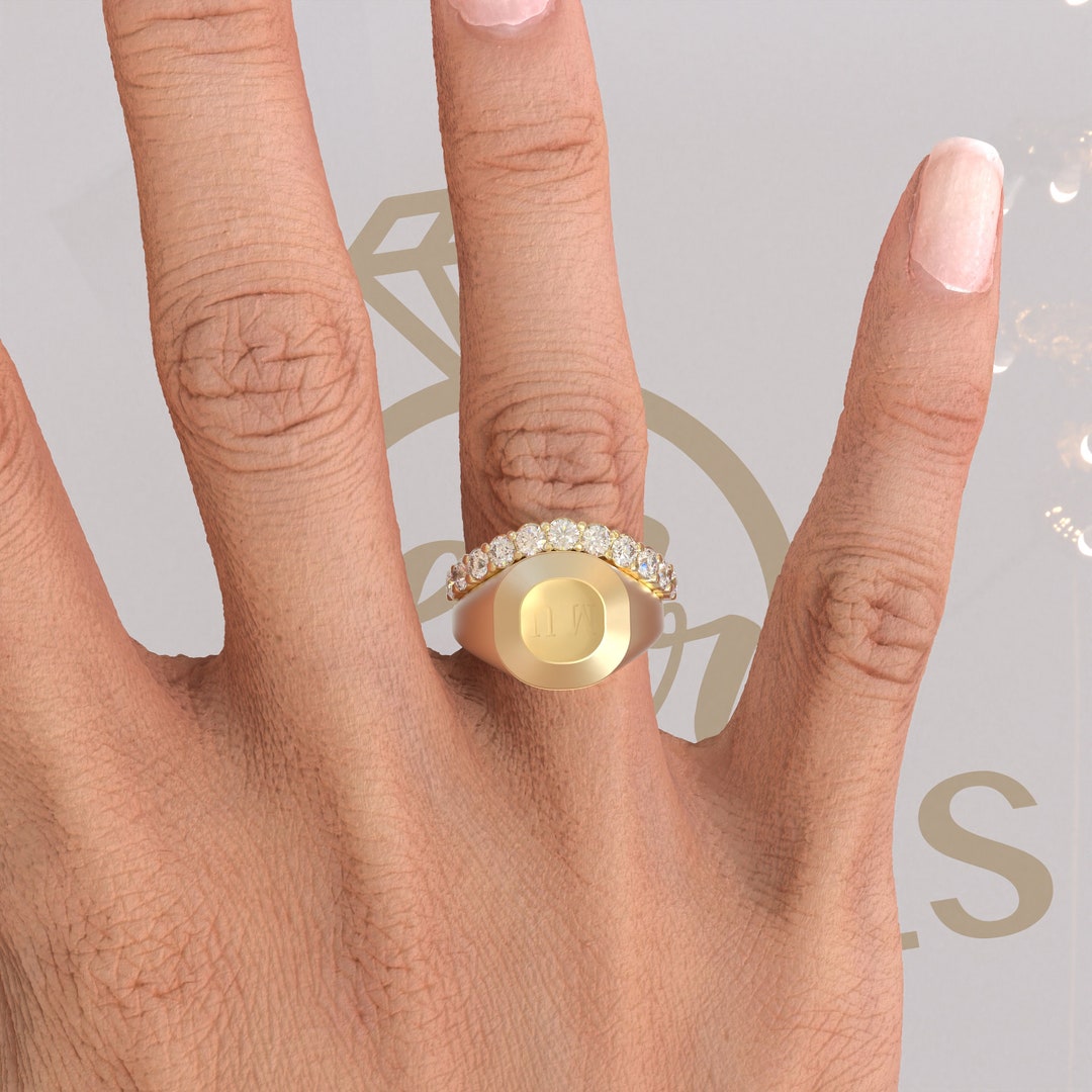 1.0ct Moissanite Ring Enhancer Customizable Ring Enhancer Etsy