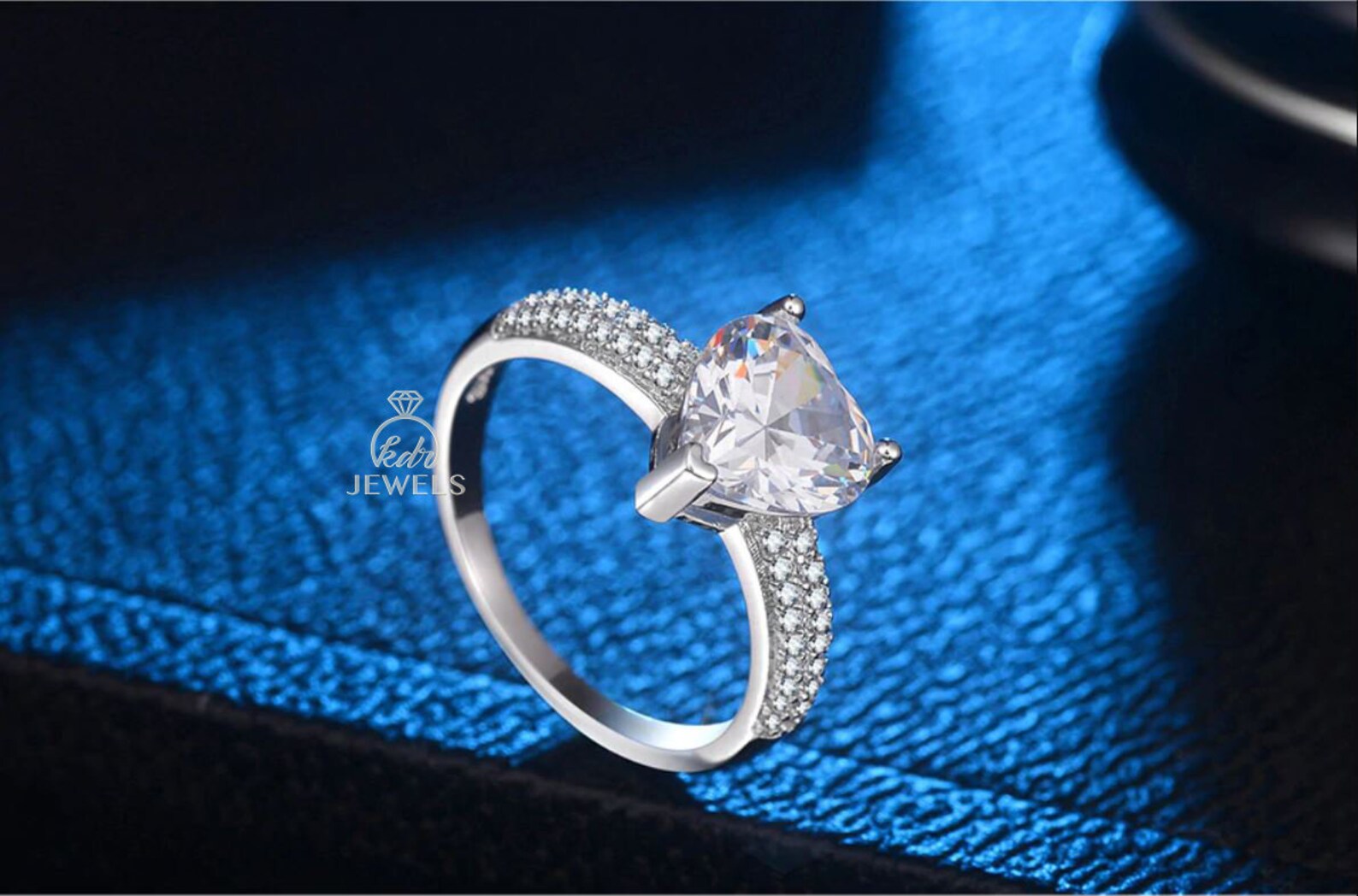 Heart Shape Diamond Gold Engagement Ring Etsy