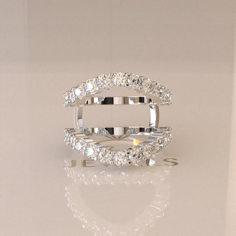 2.0ct Moissanite Ring Enhancer Customizable Ring Enhancer Etsy India