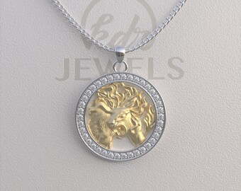 Leo Necklace, Leo Pendant, Leo Gold Necklace, Leo Silver Necklace, Zodiac Necklace, Zodiac Pendant, Best Gift for Christmas, Zodiac Charm