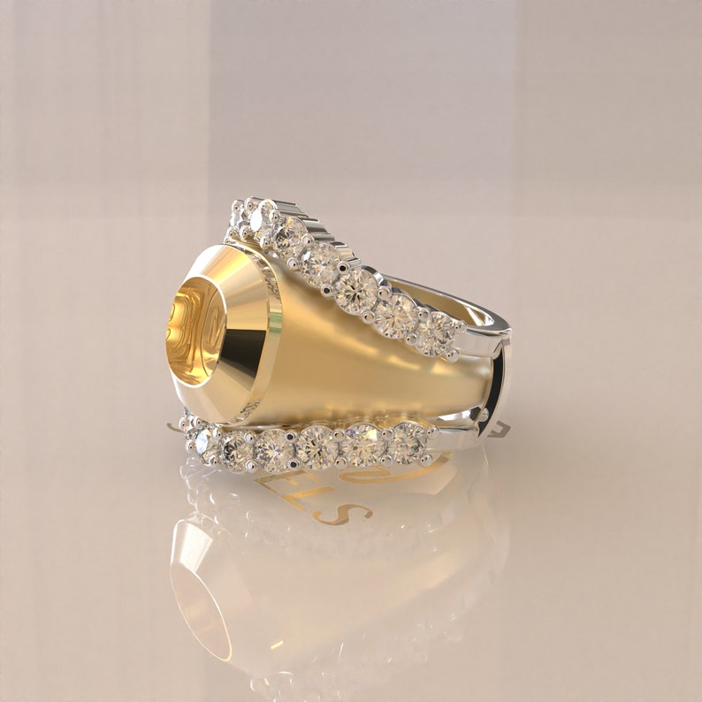 2.0ct Moissanite Ring Enhancer Customizable Ring Enhancer Etsy