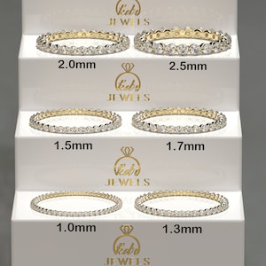 Natural Diamond FULL Eternity Band Wedding Band Stack Ring For Women, 14K or 18K Gold, 100% Conflict Free Geniune Diamonds, Gold Eternity