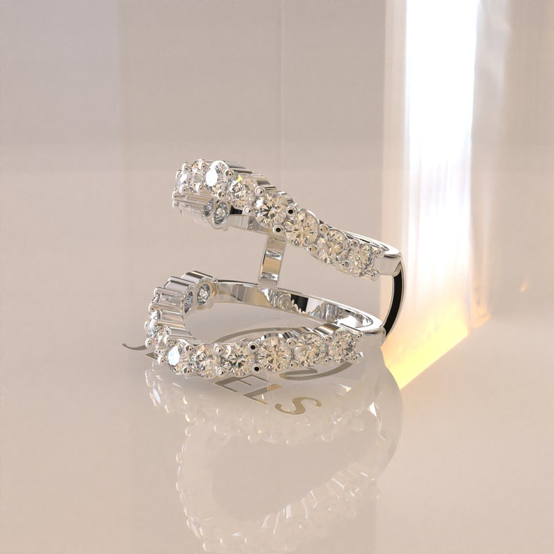 2.0ct Moissanite Ring Enhancer Customizable Ring Enhancer Etsy