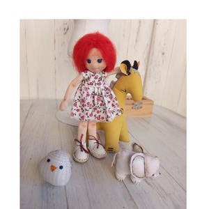 Waldorf doll &quot;Charm&quot; 5.9 inch Waldorf-inspired doll miniature doll, Mother&#39;s Day Gifts