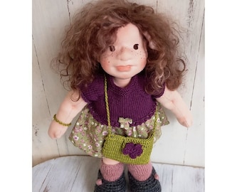 Waldorf doll,  "Nicole"  13.5 inch, Waldorf inspired doll, first baby girl, Easter, Gifts