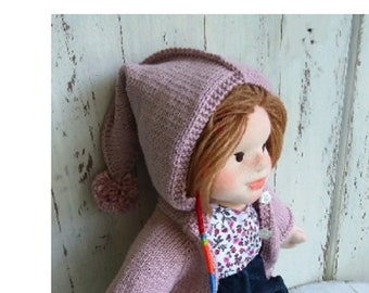 Boneca Waldorf &quot;Cassie&quot; de 12,5 polegadas, boneca inspirada em Waldorf, primeira filha, presentes para o Dia das Mães