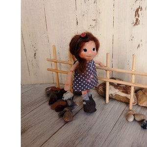 Waldorf doll &quot;Carmen&quot; 4,3 inch Waldorf-inspired doll miniature doll, Mother&#39;s Day, Gifts