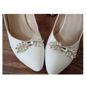 Silver Shoe Clips Crystal Shoe Clips, Bridal shoe clips, Crystal jewelry for shoes, Wedding shoes, Silver shoes