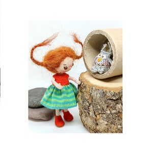 Crochet tiny  Ella doll, handmade doll for sale, crochet doll, amigurumi doll, stuffed doll, Mother&#39;s Day Gifts