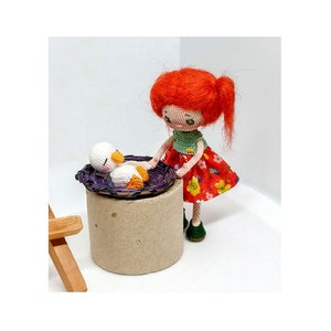 Crochet tiny Linda doll, handmade doll for sale, crochet doll, amigurumi doll, stuffed doll, Mother&#39;s Day Gifts