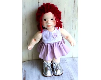 Boneca Waldorf Bella de 13 polegadas, boneca inspirada em Waldorf, primeira filha, Dia das Mães, Presentes