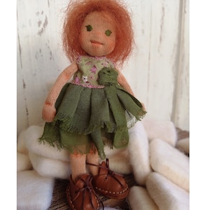 Small Waldorf doll  &quot;Dream&quot;  6.2 inch Waldorf inspired doll miniature doll baby girl, Mother&#39;s Day, Gifts