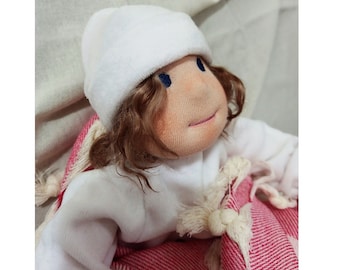 Waldorf doll  "Almira"  35 cm. Waldorf inspired doll first baby girl, Easter, Gifts