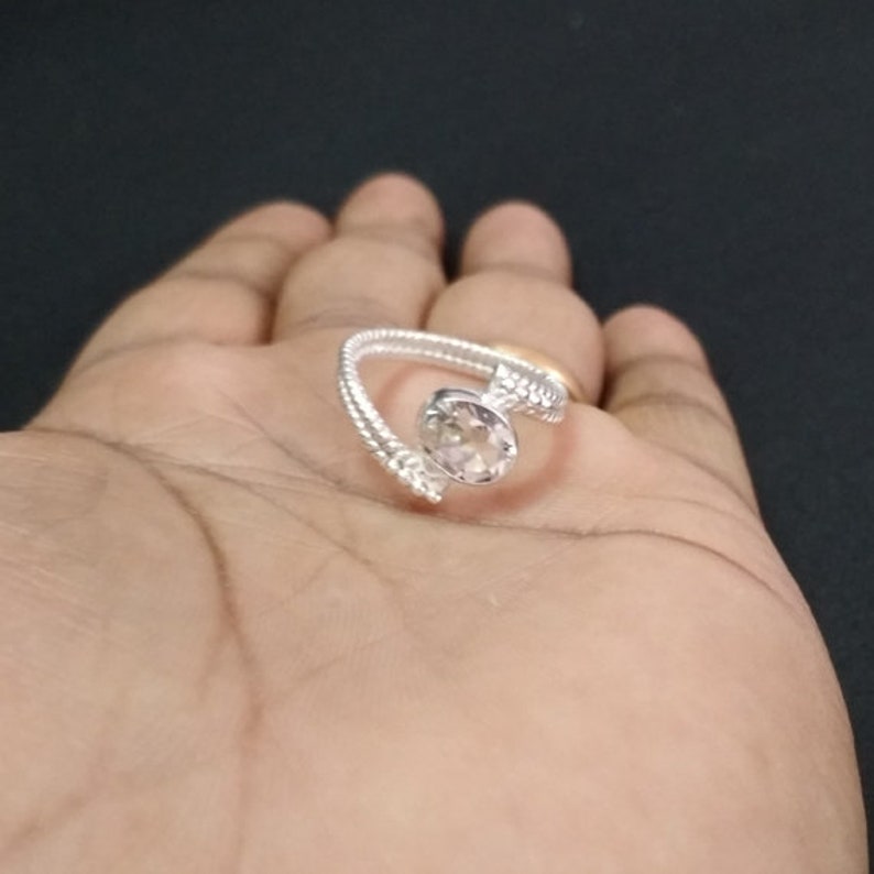 Sale Stunning Real GREEN AMETHYST Ring 925 Sterling Silver Fashion Ring Gemstone Ring Gift Ring All Size Women/'s Ring Designer Ring