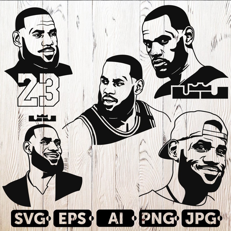 Download LeBron James Bundle SVG Cutting Files NBA vector clipart ...