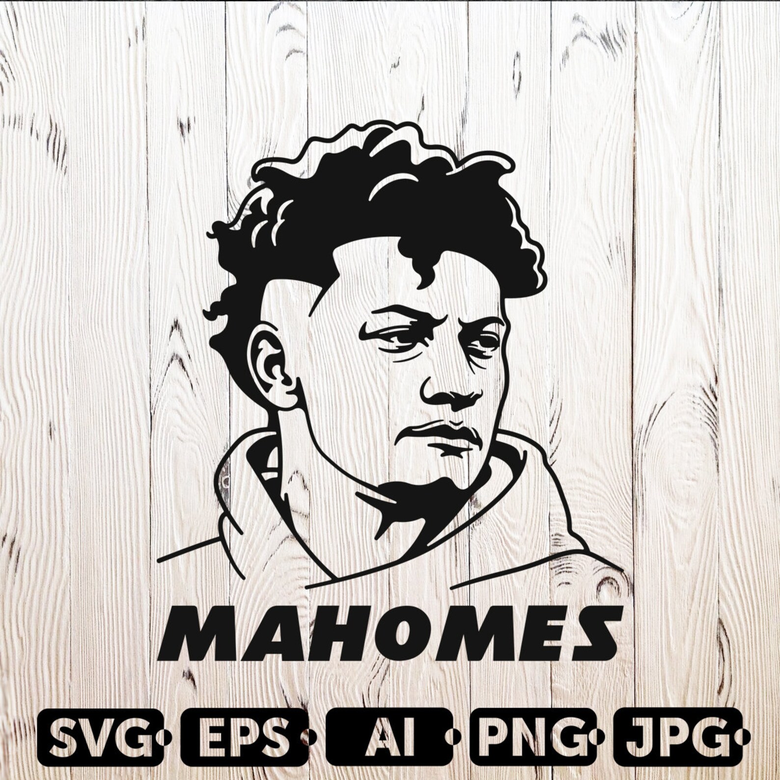 Patrick Mahomes SVG Cutting Files KC Chiefs vector clipart Etsy