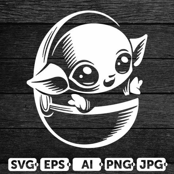 Download Baby Alien Svg Cutting Files Yoda Digital Clip Art Etsy