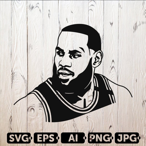 LeBron James SVG Cutting Files 4 NBA vector clipart LeBron Etsy