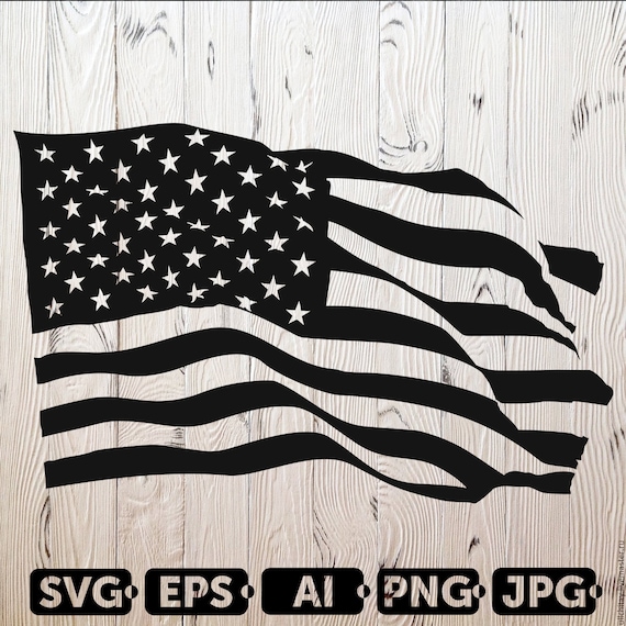 American Flag SVG Cutting Files 2 Usa Flag Digital Clip Art Etsy