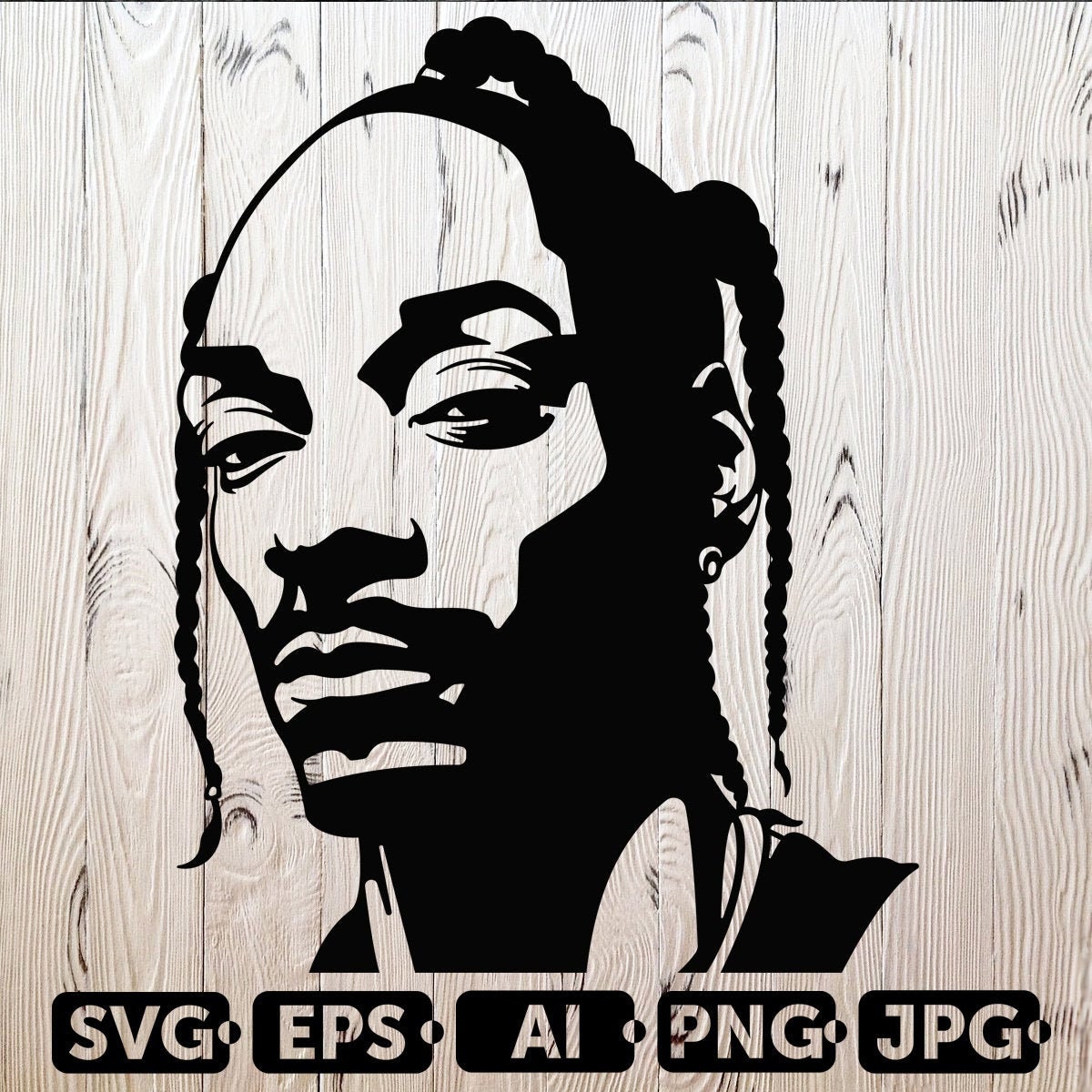 Snoop Dogg SVG Archivos de corte 2 Rapper Retrato Archivos | Etsy
