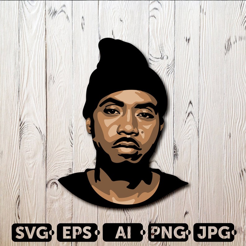 NAS SVG Cutting Files Nas png Rapper Digital Clip Art Nas | Etsy