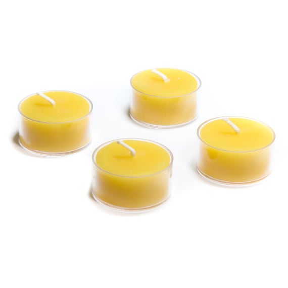 Pure Beeswax Tea Lights Bulk 96pack FREE SHIPPING Etsy