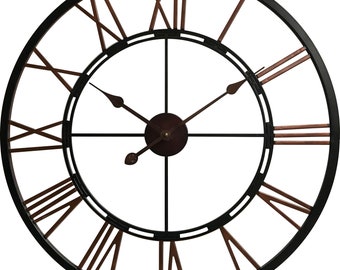 House of Durante The London Skeleton Wall Clock 70cm Vintage Copper In/Outdoor