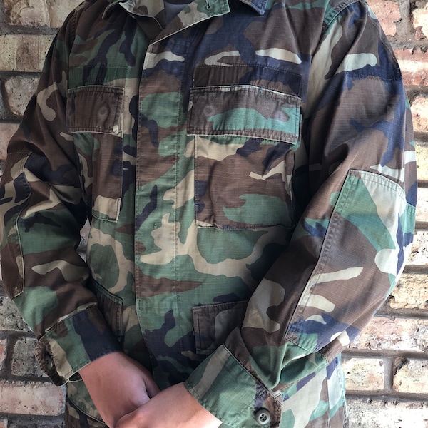 US Army BDU Shirt Camo Woodland Used Coat Combat Jacket