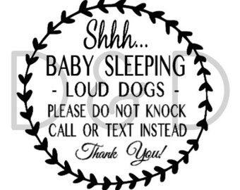 sleeping baby please knock