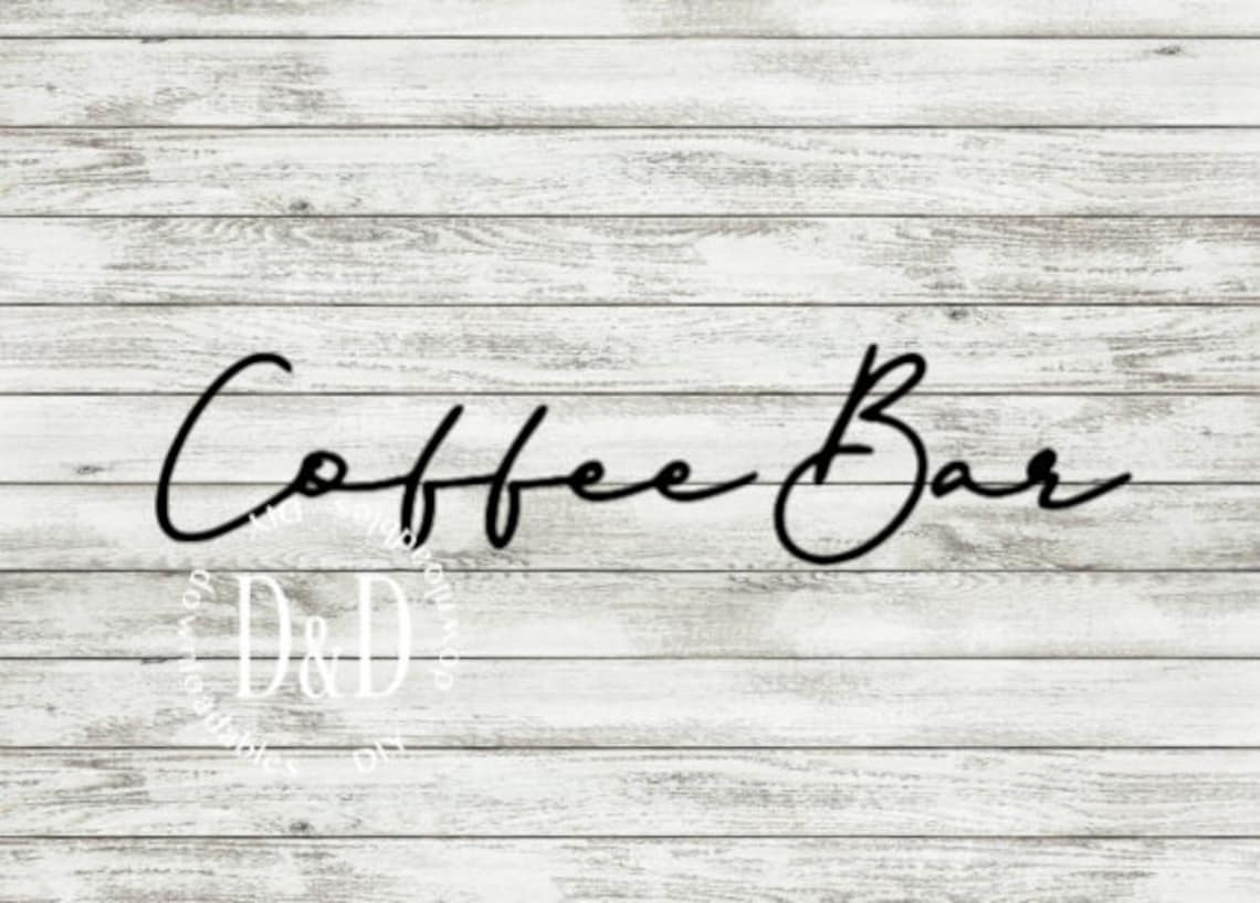 Coffee Bar Stencil Design Download, Commercial Use Coffee Svg Pdf ...