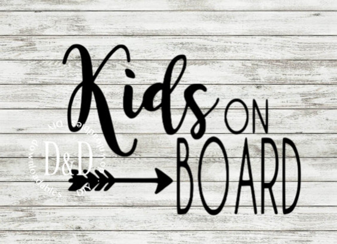 Kids on Board Car Decal Svg, Car Sticker Svg, Mom Svg, Parents Svg
