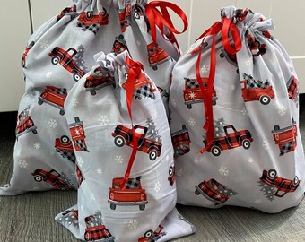 red truck gift bolsas