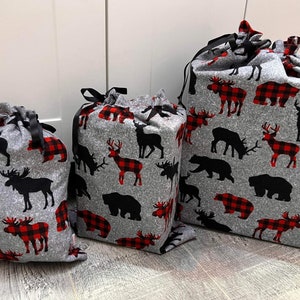 Reusable Christmas Gift Bags | Reusable Bags | Fabric Bags | Christmas Decor