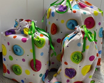 Reusable Gift Bags | Birthday Bags | Fabric Gift Bags | Birthday Gift