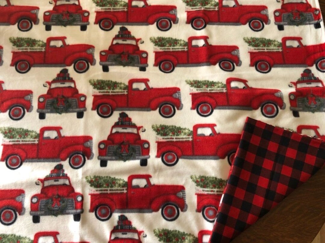 Farmhouse Blanket Truck Blanket Christmas Blanket Cabin Blanket Cottage