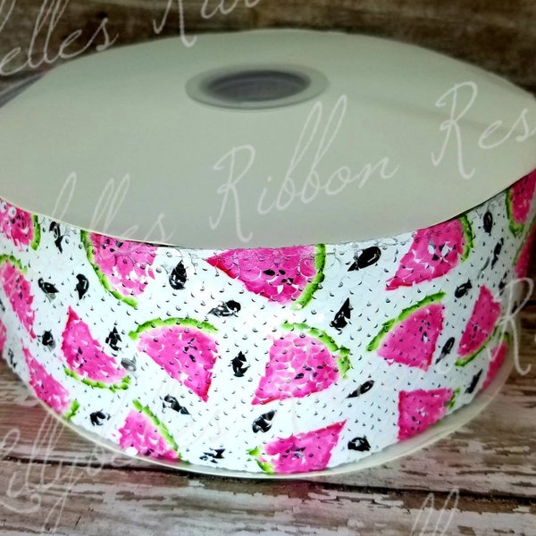 Summer time watermelon slices 3" flip sequins ribbon for bow making/ crafting High quality USDR Designer Ribbon