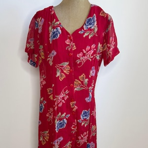 Monsoon 90&#39;s floral shirt dress, floral tea dress. UK 10 - 12